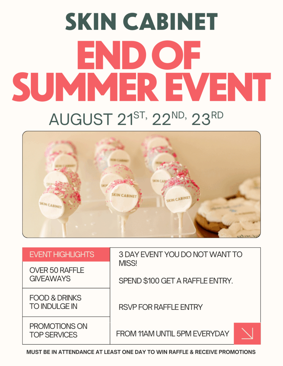 end of summer event at skin cabinet in denton